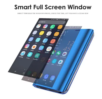 Mirror View Flip case Pentru Samsung Galaxy A41 Caz 6.1 inch Full Placare la Șocuri Acoperire Pentru Samsung A41, SC-41A Caz