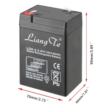 6V4.5Ah Bateriile de Acumulator 6V 4.5 Ah SLA VRLA LG6-4.5 Sigilat Plumb-Acid Baterie Reîncărcabilă Scară de Depozitare a Bateriei