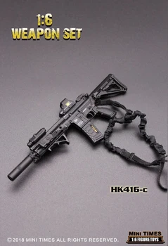 NOUL Mini Ori Jucării Arma Model 16cm 1/6 Scară Figura Arme Modelul Accesorii HK416 C timp De 12