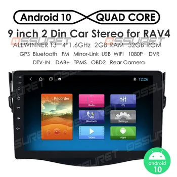 Android 10 Navi GPS Auto Multimedia DVD Player Video Pentru Toyota RAV4 Rav 4 2007 2008 2009 2010 2011 2012 Cu Radio Gps 2DIN BT