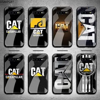 Caterpillar logo Caz Telefon din Sticla Temperata Pentru Samsung S20 Plus S7 S8 S9 S10 Plus Nota 8 9 10 Plus