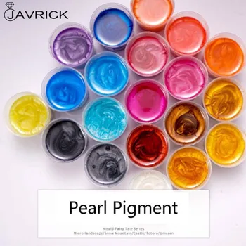 18Color Cosmetice Clasa Perlate Pudră de Mică de Săpun Machiaj de Artă Colorant Rasina Epoxidica Vopsea Perla Pigment de Luare de Bijuterii 10g