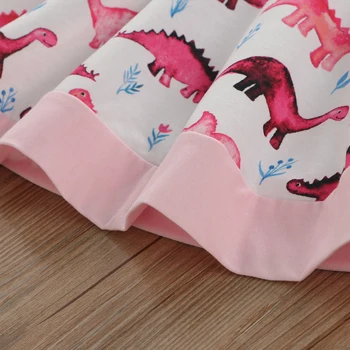 Fete Rochie 2020 Branduri Noi Rochii pentru Copii Dinozaur Print Design Printesa Rochie de Haine pentru Copii Imbracaminte pentru Copii