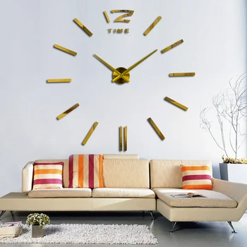 2019 noi de vânzare fierbinte ceas de perete ceas ceasuri Moderne Stil Antic decorațiuni 3d diy acril oglindă autocolante Cuarț Viață