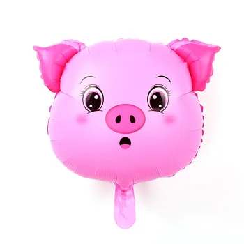 En-gros de 50pcs/lot de animale capul de porc baloane happy birthday party consumabile panda heliu balon pentru copil de dus băiat/fată decor