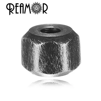REAMOR 316l din Oțel Inoxidabil Hexagon CNC de Taiere de Precizie, Șirag de mărgele de Aur/Negru Placat cu 1.8 mm Gaură Mică DIY Margele pentru a Face Bijuterii