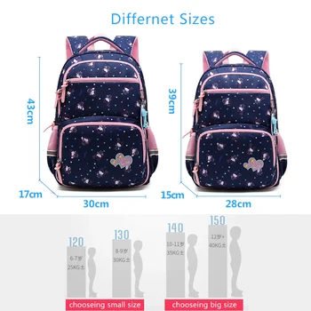 5 Culori de Mare Capacitate Sac de Școală Pentru Fete Adolescente Fermoare Rucsac Copii ghiozdane mochila infantil