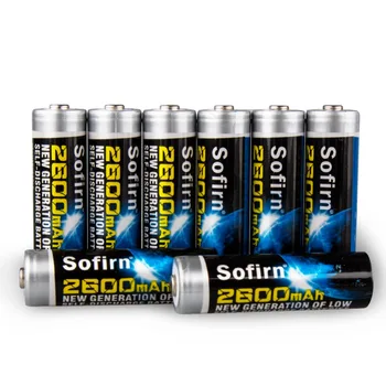 AA NiMh 2600mAh Acumulatori pentru lanterna LED-uri de Mare Capacitate Pre-încărcat Bateriile Cu 1000 Ciclu de 8 Buc Protejate