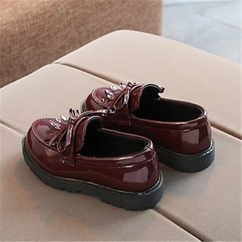 Primavara Copiii Apartamente de Moda ciucure Fete Baieti pantofi de Piele de Epocă Clasic Copii Unice de pantofi Mocasini de Performanță pantofi 06A