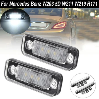 2 buc LED-uri Auto de Înmatriculare Lampă de Lumină Canbus Pentru Mercedes-Benz C/E Class CLS, SLK W203 5D W211 W219 R171 Accesorii Auto