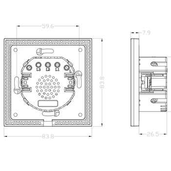 2019 design Nou Standard UE Comutator de Perete Comutator Tactil de Lux Gri Cristal de Sticlă, a 2 Banda 1 Comutator Mod CMW-02
