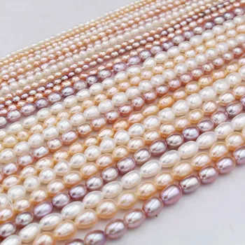 Perlele naturale de apă dulce Rafinat de orez în formă de perle margele vrac Pentru a face bijuterii DIY brățară colier bijuterii accesorii