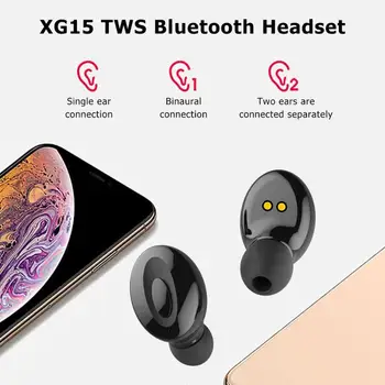 XG15 TWS fără Fir Bluetooth Casti V5.0 Stereo Căști fără Fir, Căști Impermeabil cu Încărcare Cutie de gaming căști HIFI Stereo 3D de Sunet pentru xiaomi, huawei iphone