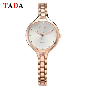Top Brand de Lux TADA impermeabil Femei Elegante relogio masculino de Aur/argint din oțel trupa lady ceasuri de vânzări la cald fata reloj