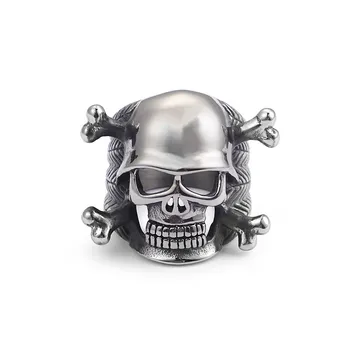 Craniul Inele, 316L din Oțel Inoxidabil, Inel pentru Punk Rock Războinic, Mens Motociclist Bijuterii