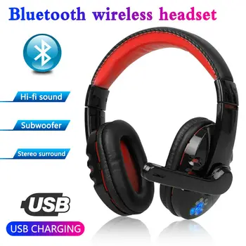 PRO Căști fără Fir Activ de Anulare a Zgomotului Căști Bluetooth Jocuri cu Cască Căști Microfon cu LED-uri pentru Jocuri Laptop PC