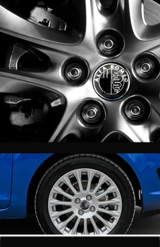 Noul 50mm 56mm Alfa Romeo 147 156 159 166 Masina Wheel Hub Centru Emblema Capac Roata Praf acoperă decal Insigna Autocolante 3d negru