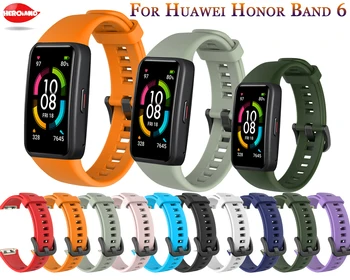 Moale Moda Silicon Sport Banda Curele Pentru Huawei Honor Band 6 Inteligent Brățară Brățară De Înlocuire Curea De Ceas Pentru Onoare Band6