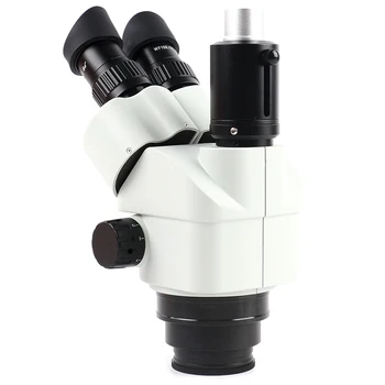 Simul-Focal Microscop Trinocular 3.5 X-90X Industriale Continuă Microscop + 0,5 X 2X Obiectivului Instrument + 144 LED-uri de Lumină Inel