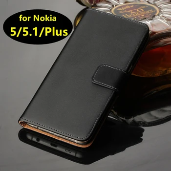 PU Piele Caz pentru Nokia 5.1 Plus Portofel Toc Coajă de Protecție Cataramă Magnetică Caz Acoperire pentru Nokia 5 5.1 GG
