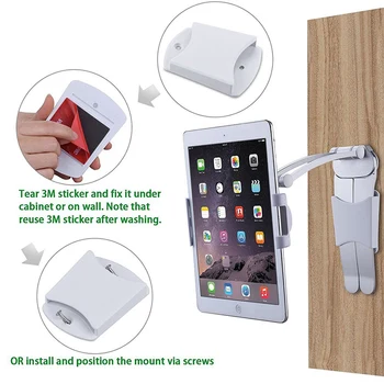 XMXCZKJ Bucătărie Tablet Stand Birou de Perete Comprimat Montare Suport potrivit Pentru 5-10.5 inch Lățime Tablet Suport de Metal Deținătorii de Smartphone-uri