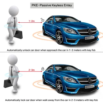Auto SUV Sistem de Alarma Cu Telecomanda PKE Intrare de Pornire a Motorului Împinge la Distanță de Pornire Start-Stop Buton de Auto închidere centralizată Autostart
