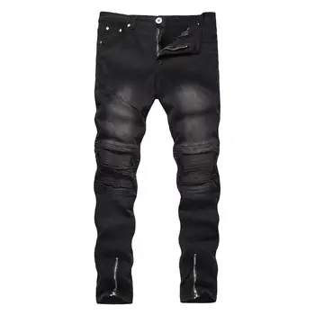 2020 Nou stil pentru Bărbați pantaloni de Trening Sexy Gaura Blugi, Pantaloni Casual, de Vară, de Toamnă, de sex Masculin Rupt Pantalonii Skinny, Slim Motociclist Outwears Pantaloni