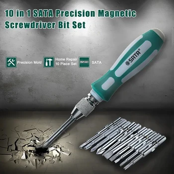 10 în 1 SATA Precizie Magnetic Șurubelniță Bit Set de Reparații Instrument de Mână