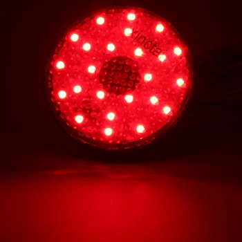 2 BUC 5.8 cm Rosu Lentilă LED Bara Spate Reflector Lumina de Ceata Coada de Lampa Frana pentru Toyota Sequoia Highlander ZRR70 Noah, Voxy