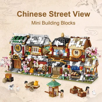 LOZ City Mini Blocuri de Stradă din China Magazin Arhitectura Juguetes Bloques Magazin de BRICOLAJ, Cărămizi Educative Jucarii si Cadouri pentru Copii