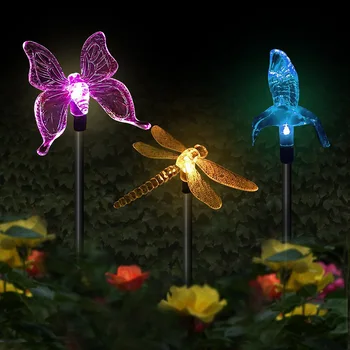 Lumina solara LED-uri în aer liber fluture, libelula pasăre care zboară CONDUS grădină, parc, peisaj, gazon petrecere curte cu terasă lampă de decorare