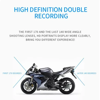 CARSUN Motocicleta Camera de Bord Cam DVR Camara Para Moto DVR Pentru Motocicleta Dashcam Auto Full HD 1080P Disk Recorder rezistent la apa