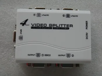 De la 1 la 4 porturi VGA video splitter duplicator 1-din-4-250MHz dispozitiv cascadedable Cizme de Semnale Video de 65 de milioane de 1920*1440