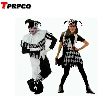 TPRPCO costume de carnaval distractiv amuzant cosplay costum de clovn & palarie pentru adulti om femeile inovatoare set NL1331