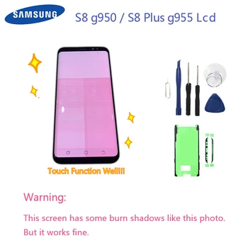 Super AMOLED Ecran Pentru Samsung Galaxy S8 G950F G950U G950FD Burn-in Umbra Display Lcd Touch Screen Digitizer Cu Cadru