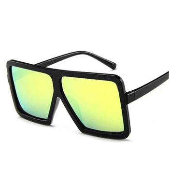 Mare Cadru Pătrat ochelari de Soare Retro Oglindă UV400 pentru Bărbați și Femei, Protecția Ochilor Ochelari de Decor