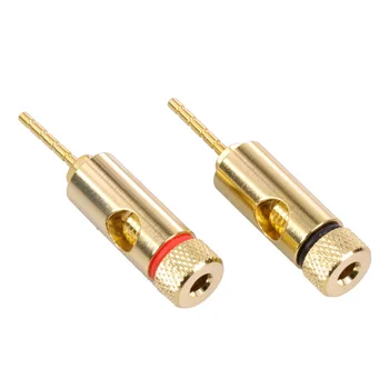 8pcs/4pair Banană 2mm Plug Terminale placate cu Aur Amp Cabluri Pini Mufă Banană Adaptor Hi-fi Speaker