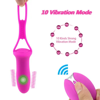 Wireless Glont Vibrator Vibrator cu Stimulator Clitoridian Adult Jucarii Sexuale pentru Femei 10 Vibrații Impermeabil Biberon G spot Masturbari