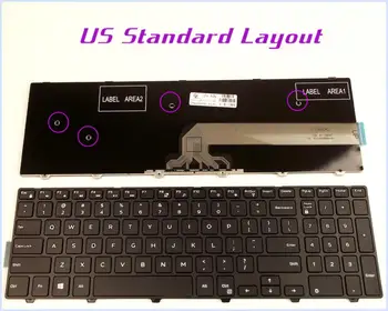 US English Keyboard Layout for Dell Inspiron 15 5000 0KPP2C MP-13N7 P39F KPP2C Laptop Negru Cu cadru Non-Backlit