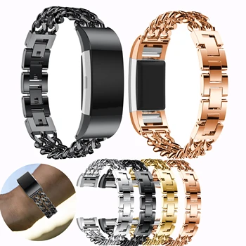 Pentru Fitbit Charge 2 frontieră/dublă clasică rând denim ceas trupa lanț pentru Fitbit Charge 2 de moda ceas inteligent curea accesorii