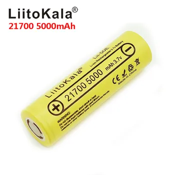 2019 LiitoKala 21700 4800 5000mAh Li-Ni Baterie 3.7 V 50E pentru Tigara Electronica Mod / Kit 3.7 V 15A putere 5C Rata de Descărcare de gestiune