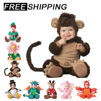 2021 Costum De Halloween, Baietel Haine Fete Maimuță, Urs Polar Romper Îmbrăcăminte Pentru Copii Copil Pălărie, Șosete Copilul Cosplay Set