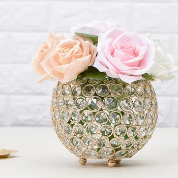 Cristal Tealight Lumanarea Felinar Titularii De Sticlă Metal Sfeșnice De Masă De Nuntă Florale Handmade Cadou De Casa Vaze Decoraion