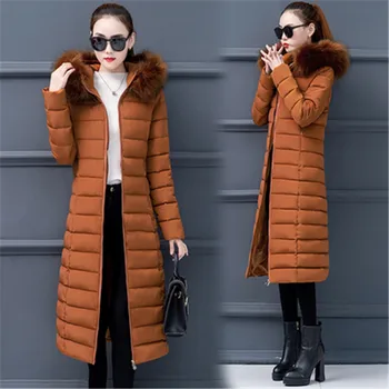Moda Jos haina de iarna Femei 2020 Nou coreeană Plus dimensiune Bumbac femei hanorac Cald Faux Blana Guler cu Glugă Femei Palton 4XL