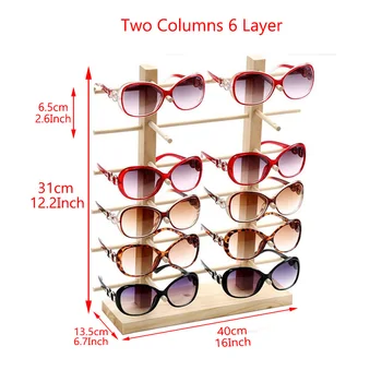 2Columns 3/4/5/6 Strat de Lemn de ochelari de Soare de Afișare Suport Ochelari suport de Stocare ochelari de Soare Organizator Suport de Bijuterii Rack de Afișare