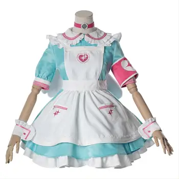 FETE Anime Cosplay Yumemi Riamu Costum de Asistenta Maid Dress Personalizate de Halloween Costume de Carnaval Peruca