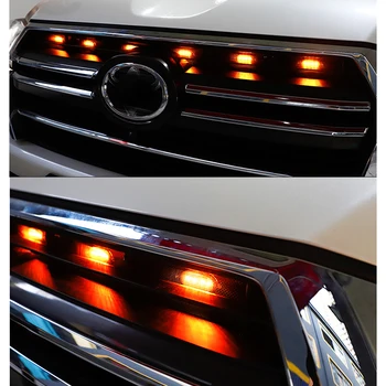 Styling auto LED Amber Grila Mark lumina Grila Fata Lumină Grill Lampa Pentru Toyota Land Cruiser 200 2016 2017 2018 2019 2020