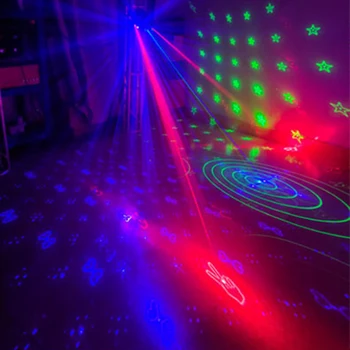 Transport gratuit 6 Lentile RGB Lumina Laser DMX512 Gobo Efecte de Iluminare Disco Bar de Dans Petrecere Acasă Modele de Sistem Spectacol de Lumini DJ