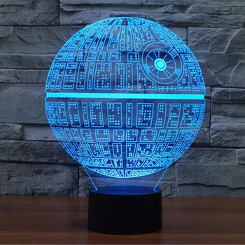 Star Wars LED 3D Lampă Lumina de Noapte USB 7 Culori Reglabil Lampa de Iluminat Atmosferă Lumina de Noapte pentru Copii Cadouri Decor Acasă