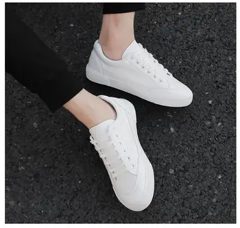 2020 Nou alb panza pantofi tendință barbati casual platforma adidasi simplu respirabil bărbați plat pantofi de tenis zapatillas hombre